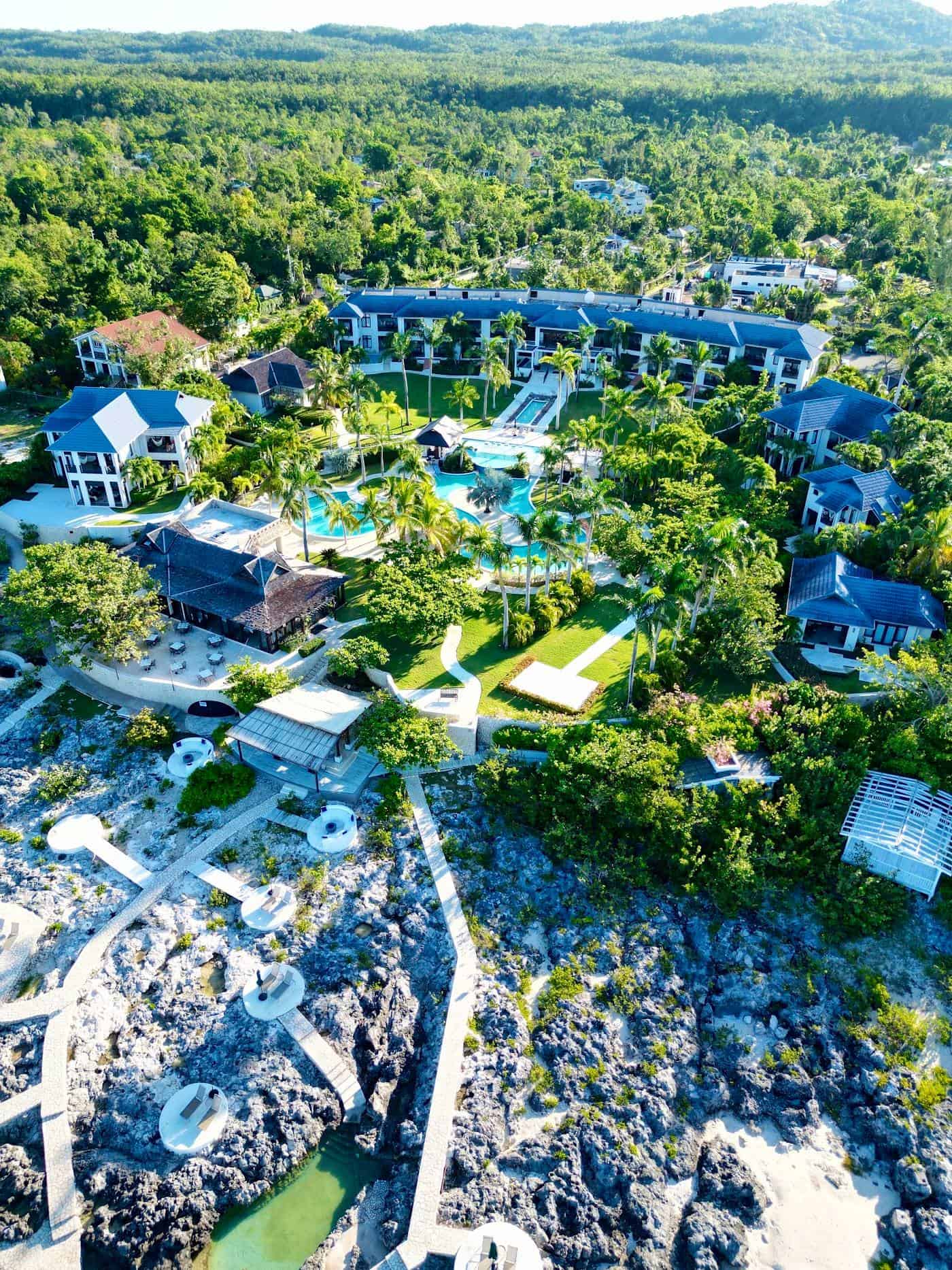 Aerial view of The Cliff Hotel & Spa, Negril, host venue of the Jamaica Jerk Championship